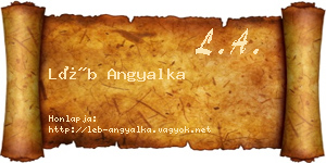 Léb Angyalka névjegykártya